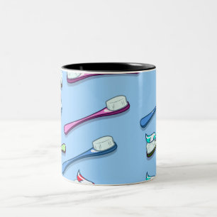 Toothbrushes Two-Tone Coffee Mug