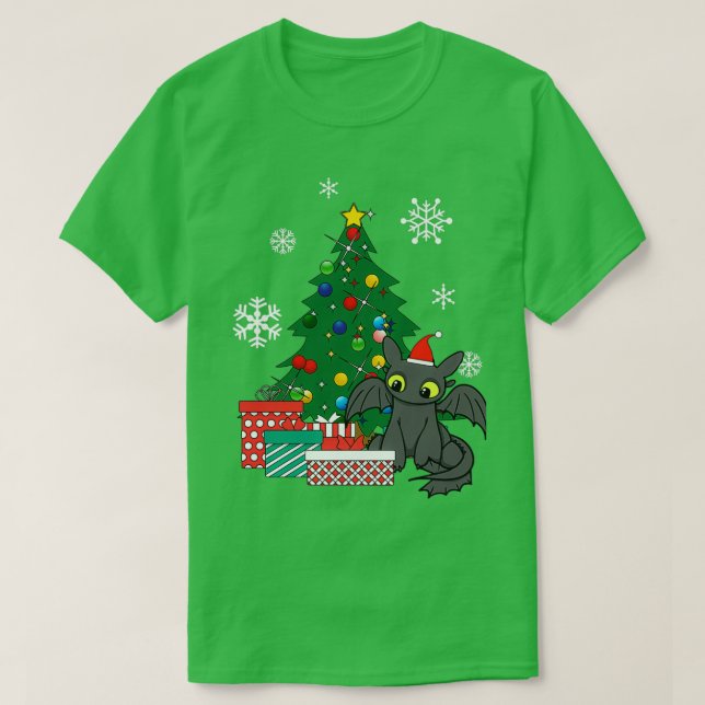 Toothless Around The Christmas T-Shirt (Design Front)