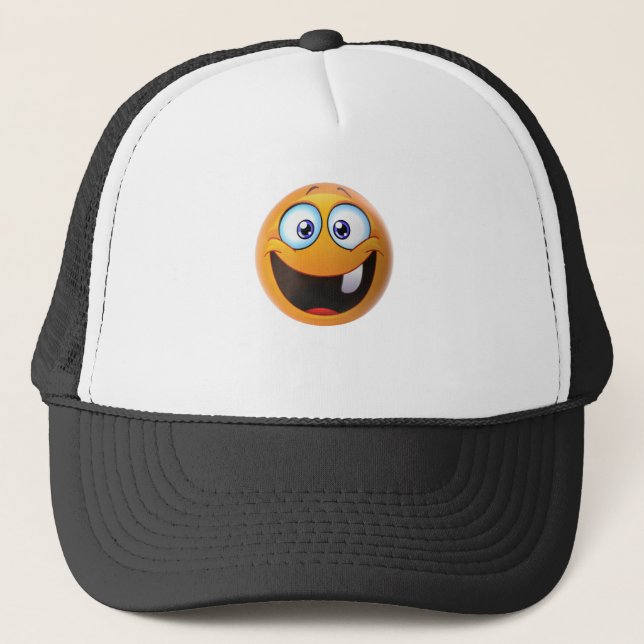 Toothless Smile Yellow Trucker Hat (Front)