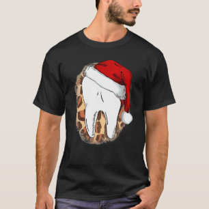 Toothmas Merry Christmas Teeth In Santa Hat Dental T-Shirt