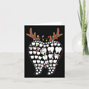 Toothmas Tooth Santa Reindeer Xmas Dentist Christm Card
