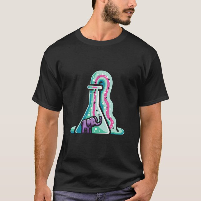 Toothphase Chemistry Science Day Elephant T-Shirt (Front)