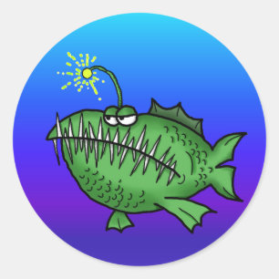 Toothy Fish Classic Round Sticker