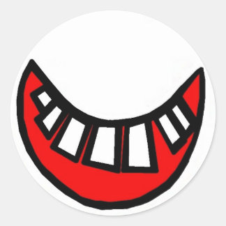 toothy smile large sticker