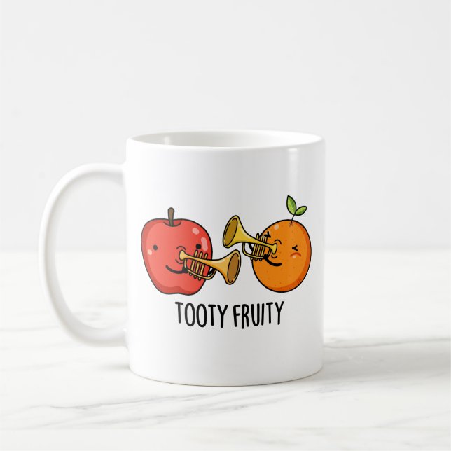 Tooty Fruity Funny Fruit Musician Pun  Coffee Mug (Left)