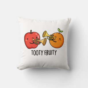 Tooty Fruity Funny Fruit Musician Pun  Cushion