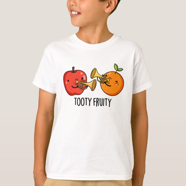 Tooty Fruity Funny Fruit Musician Pun  T-Shirt (Front)