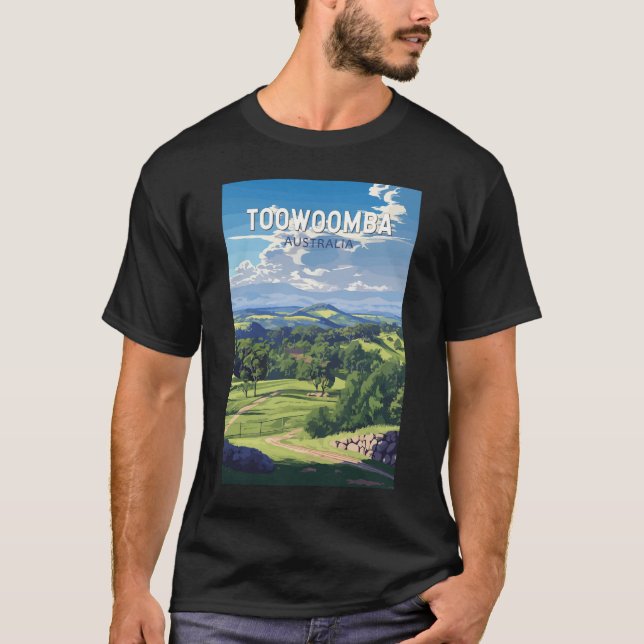 Toowoomba Australia Travel Art Vintage T-Shirt (Front)