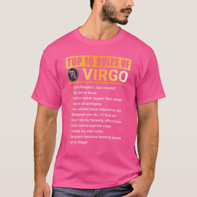Top 10 Rules For Virgo Zodiac Birthday (Front)