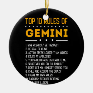 Top 10 Rules Of Gemini May 21 June 21 Zodiac Ceramic Tree Decoration