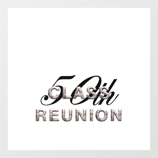 TOP 50th Class Reunion Window Cling (Sheet)