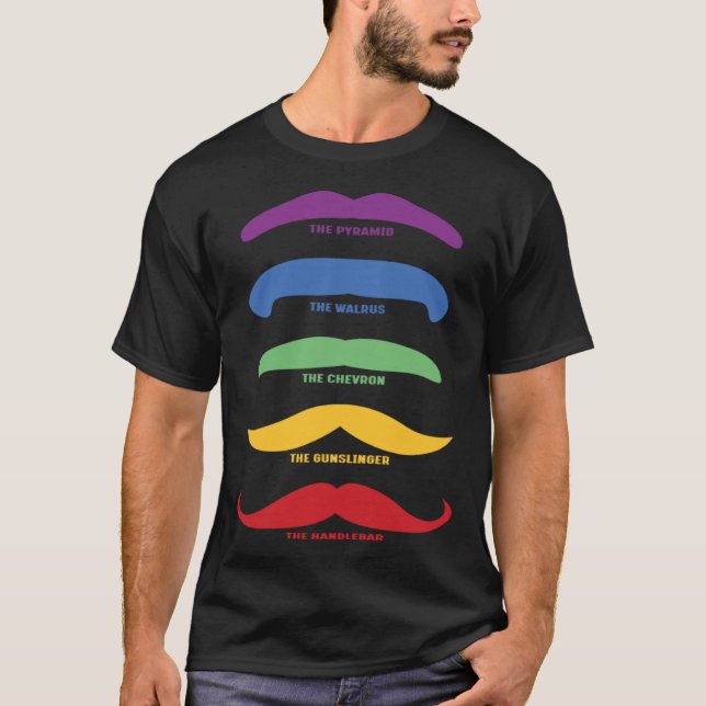 Top 5 Rainbow Moustache Styles for Gay Pride Parad (Front)