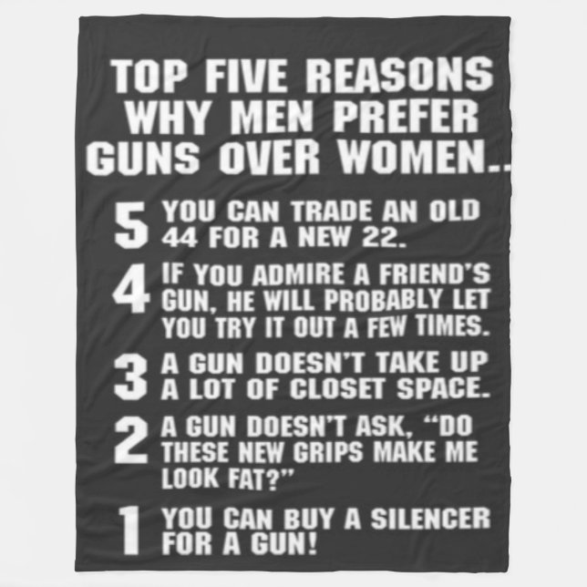 TOP 5 REASONS FLEECE BLANKET (Front)