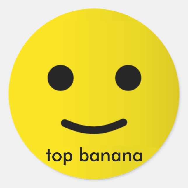 top banana classic round sticker (Front)