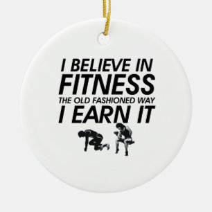 TOP Believe in Fitness Ceramic Tree Decoration