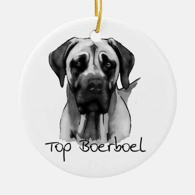 Top Boerboel Ornament (Front)