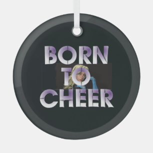 TOP Born to Cheer Glass Ornament