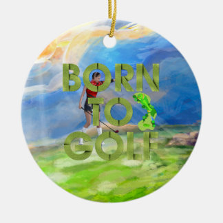TOP Born to Golf Ceramic Tree Decoration