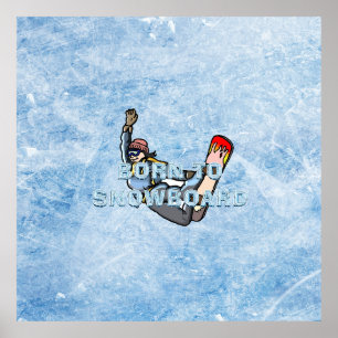 TOP Born to Snowboard Poster