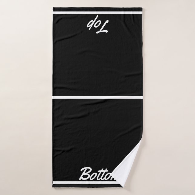 Top & Bottom Labelled Towel (Bath Towel)