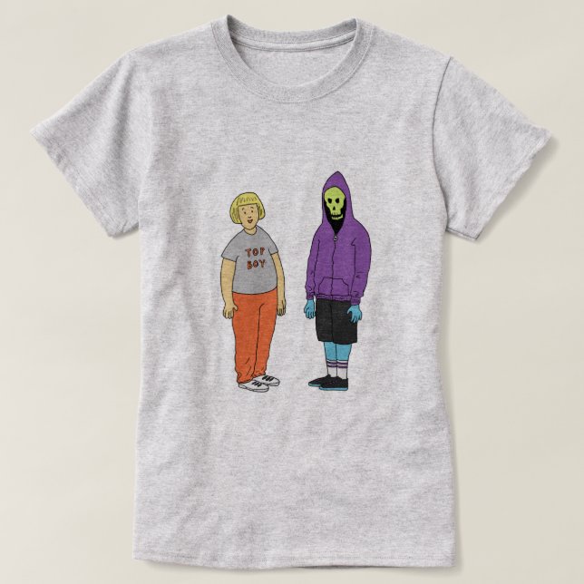 Top Boy & Skeleto tee (Design Front)