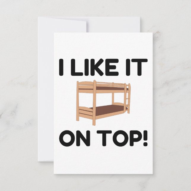 Top Bunk Bed Thank You Card (Front)