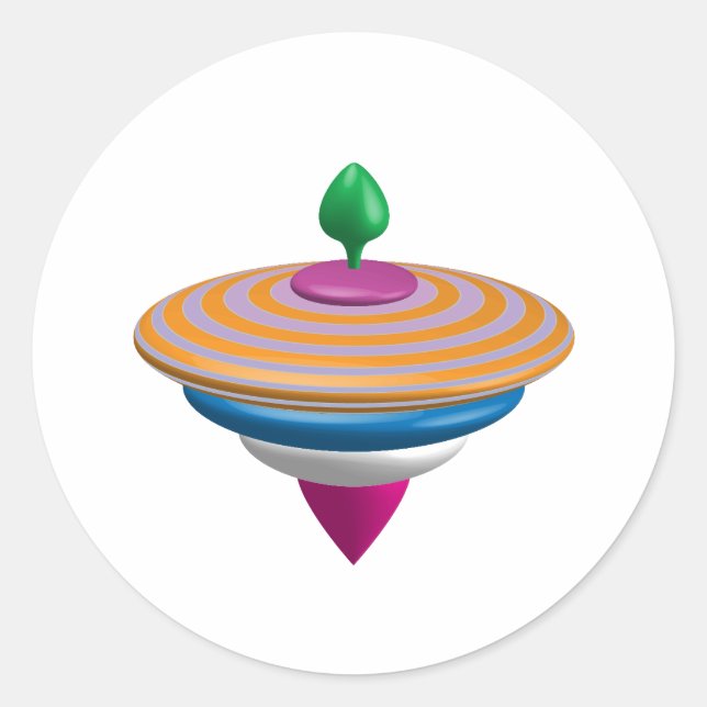 Top Classic Round Sticker (Front)