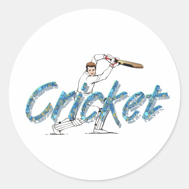 TOP Cricket Classic Round Sticker (Front)