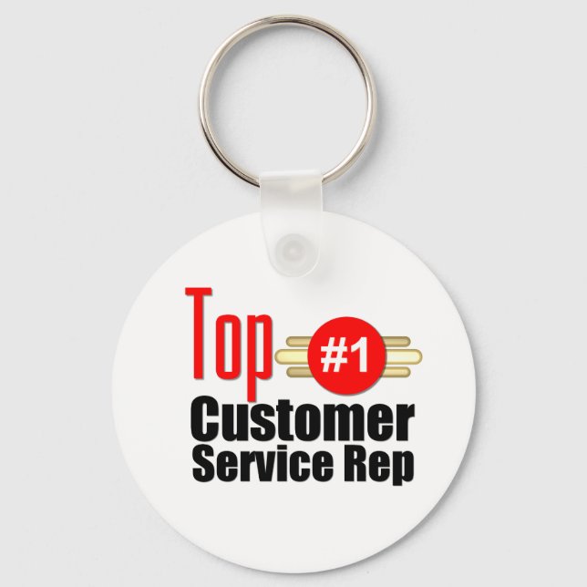 Top Customer Service Rep Key Ring (Front)