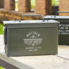 Top Dad 50 Cal Ammo Can Engraved Storing Lunch Box