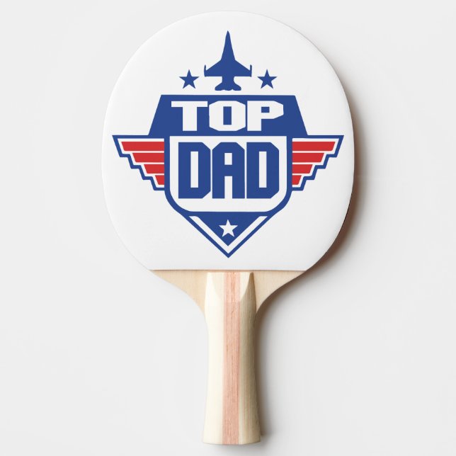 Top Dad Aeroplane Ping Pong Paddle (Front)
