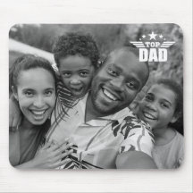 Top Dad Photo Mousepad |Dad Custom Photo Mouse Mat