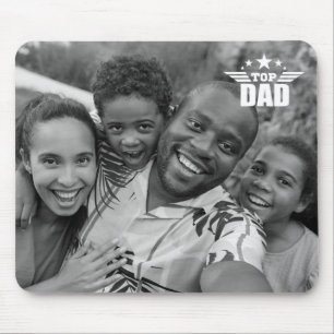 Top Dad Photo Mousepad Dad Custom Photo Mouse Mat
