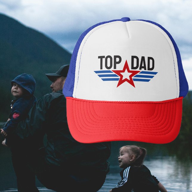 Top Dad Star and Stripes Trucker Hat (Creator Uploaded)