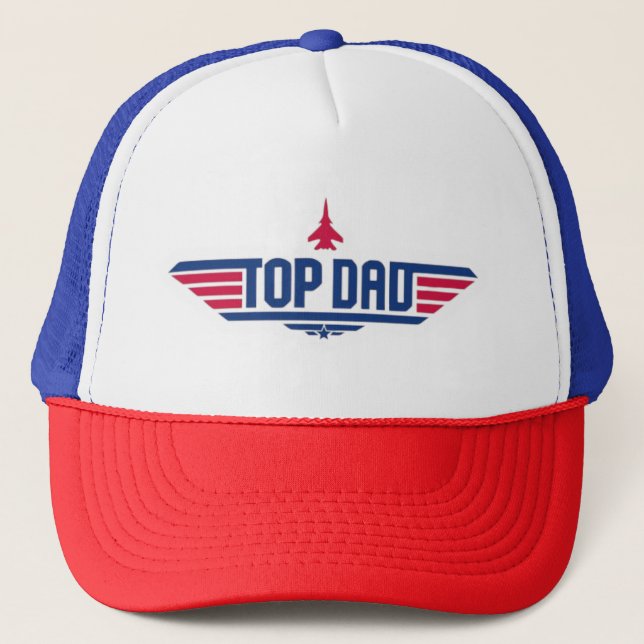 Top Dad Top Gun Inspired Trucker Hat (Front)