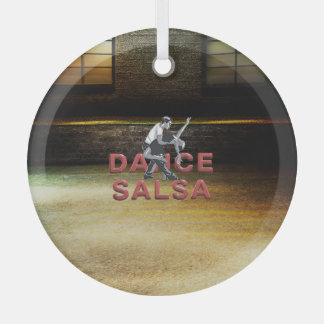TOP Dance Salsa Glass Ornament