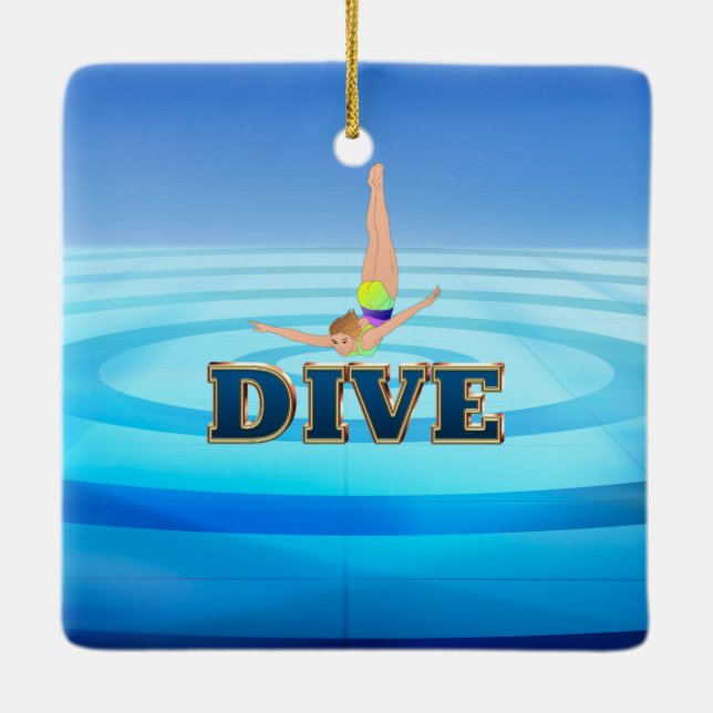 TOP Dive Ceramic Ornament (Back)