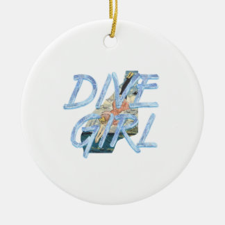 TOP Dive Girl Ceramic Tree Decoration