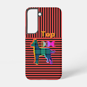 Top Dog Logo Green Plaid Samsung Galaxy Case