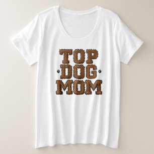 Top Dog Mum Furry Font T-Shirt