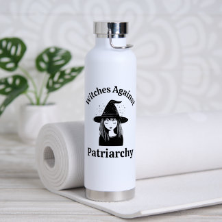 Top Feminist Gift Zodiac Birthday Political Lawyer Water Bottle