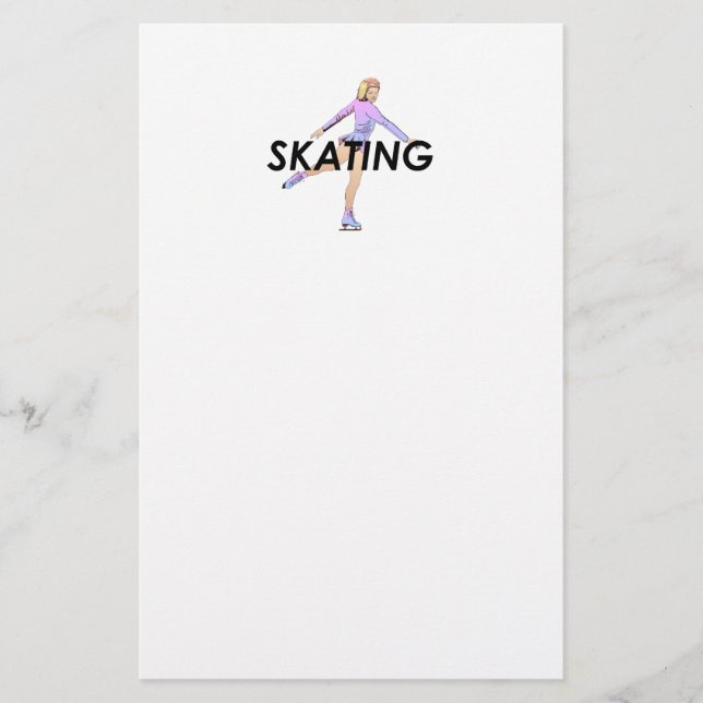 TOP Figure Skating Girl Stationery (Front)