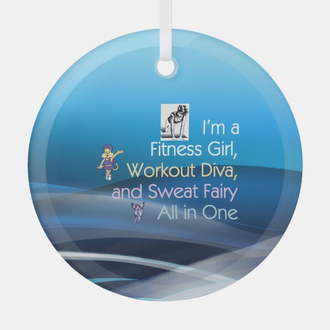 TOP Fitness Triple Play Glass Ornament (Front)