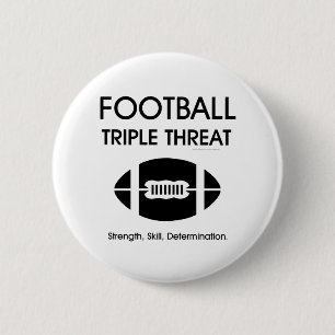 TOP Football Triple Threat 6 Cm Round Badge