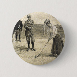 TOP Golf Girl 6 Cm Round Badge