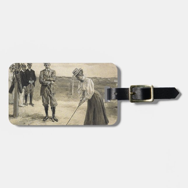 TOP Golf Girl Luggage Tag (Front Horizontal)