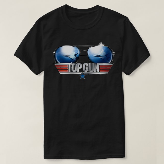 Top Gun Aviator Sunglasses Reflection  (Design Front)