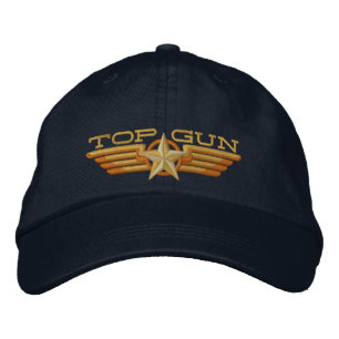 Top Gun Badge Pilot Wings Embroidered Hat