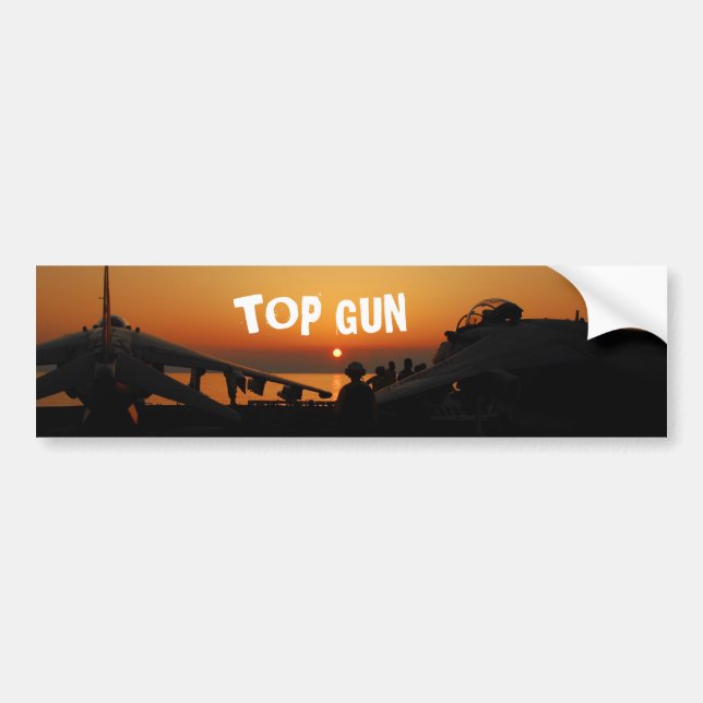 TOP GUN BUMPER STICKER (Front)