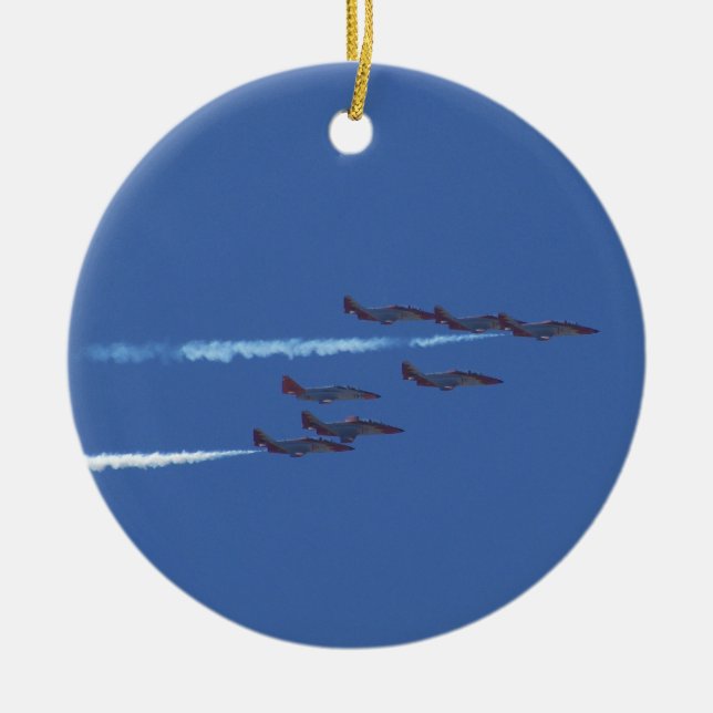 Top Gun Smokin'. Ceramic Tree Decoration (Front)